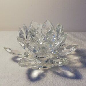 Fifth Ave Crystal Lotus Flower Candle Holder